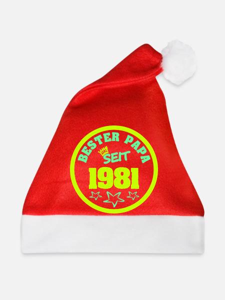 Vater 1981 - Weihnachtsmütze - Rot