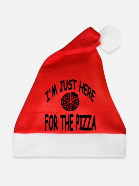 Pizza - Weihnachtsmütze - Rot