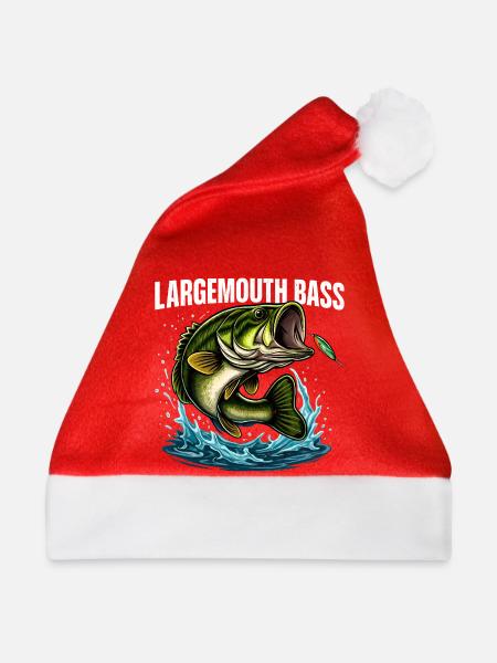 Largemouth Bass Sprung Design - Weihnachtsmütze - Rot