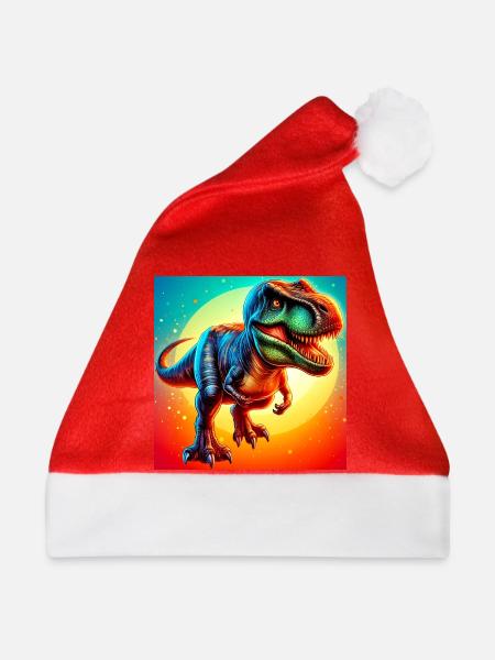 Dinosaurier - Weihnachtsmütze - Rot