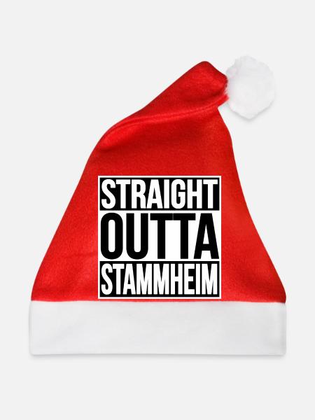 STRAIGHT OUTTA STAMMHEIM - Weihnachtsmütze - Rot - Vorne