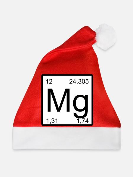 Magnesium Element Design Tee - Weihnachtsmütze - Rot