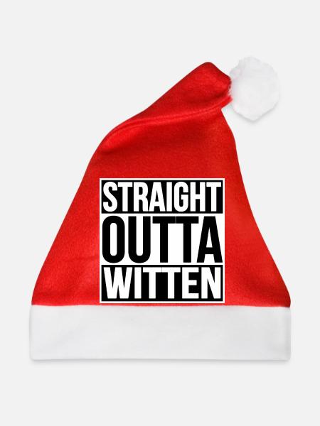 Straight Outta Witten - Weihnachtsmütze - Rot