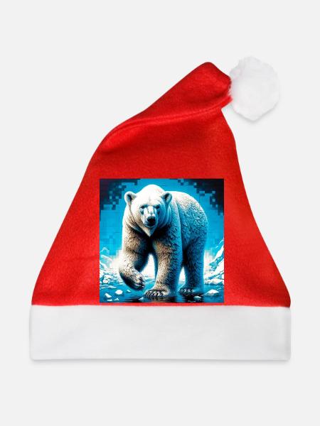 Eisbär - Weihnachtsmütze - Rot