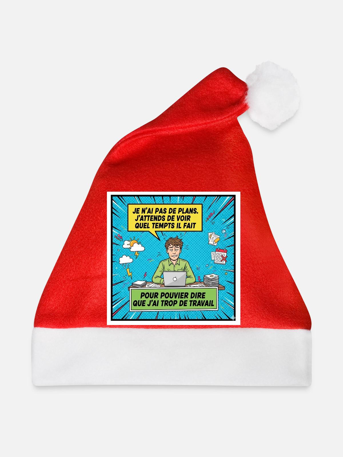 Prokrastination und Überarbeitung BD - Weihnachtsmütze - Rot - Vorne