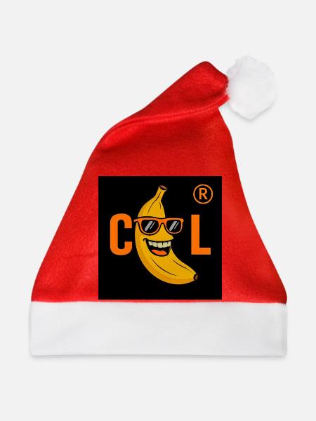 Coole Banane mit Sonnenbrille - Weihnachtsmütze - Rot