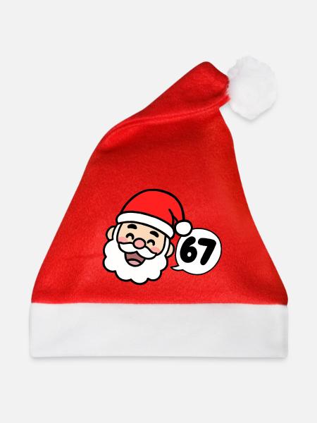 Santa sagt 67 - Weihnachtsmütze - Rot