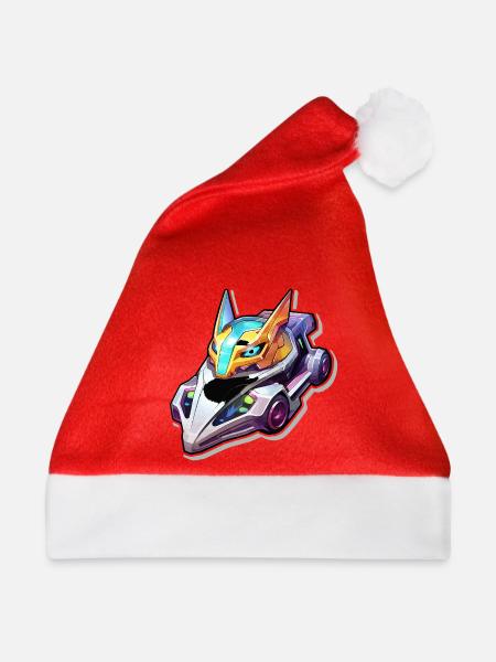 Neon Rennhelm Drachenstil - Weihnachtsmütze - Rot