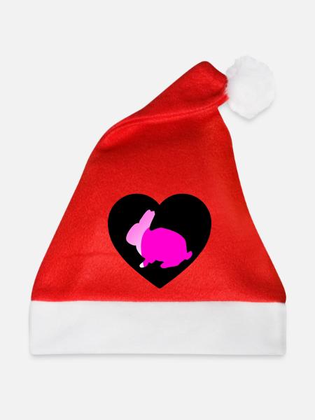 Kaninchen - Weihnachtsmütze - Rot