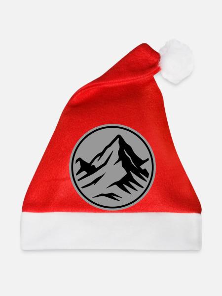 Berg Symbol Gipfel - Weihnachtsmütze - Rot