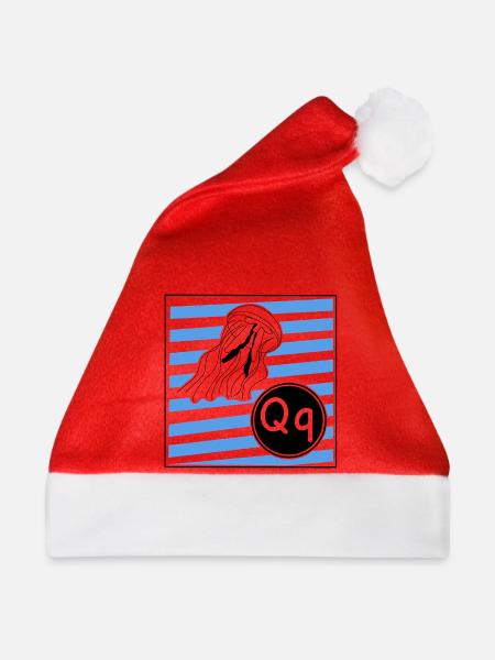 Q wie Qualle - Weihnachtsmütze - Rot