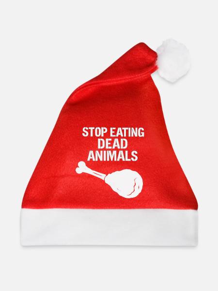 Stoppt den Verzehr toter Tiere - Weihnachtsmütze - Rot - Vorne
