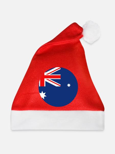 Australische Flaggenrunde - Weihnachtsmütze - Rot
