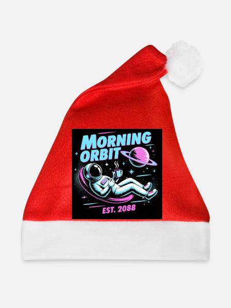 Morning Orbit: Astronautenkaffee - Weihnachtsmütze - Rot