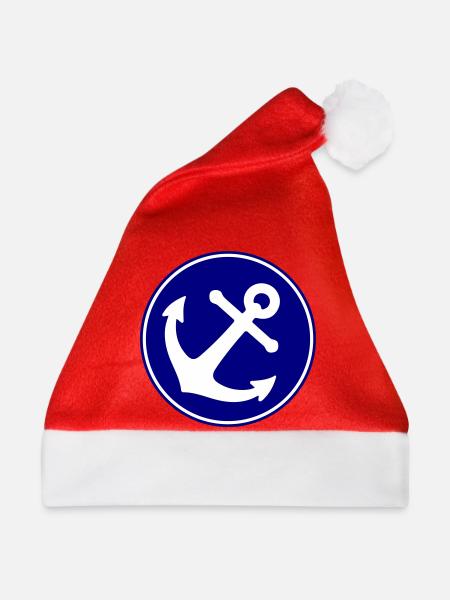 Anker Symbol - Weihnachtsmütze - Rot