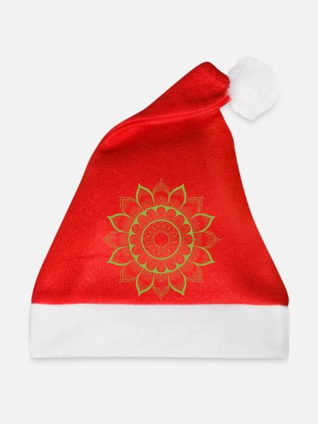 Mandala - Weihnachtsmütze - Rot
