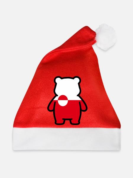 Eisbär Grönland - Weihnachtsmütze - Rot