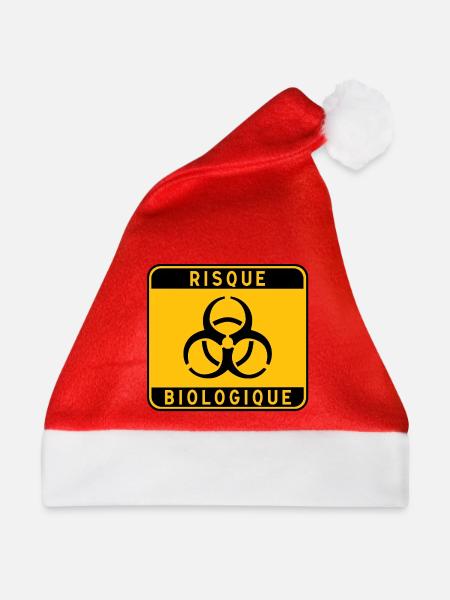 panneau_RISQUE_BIOLOGIQUE_31 - Weihnachtsmütze - Rot