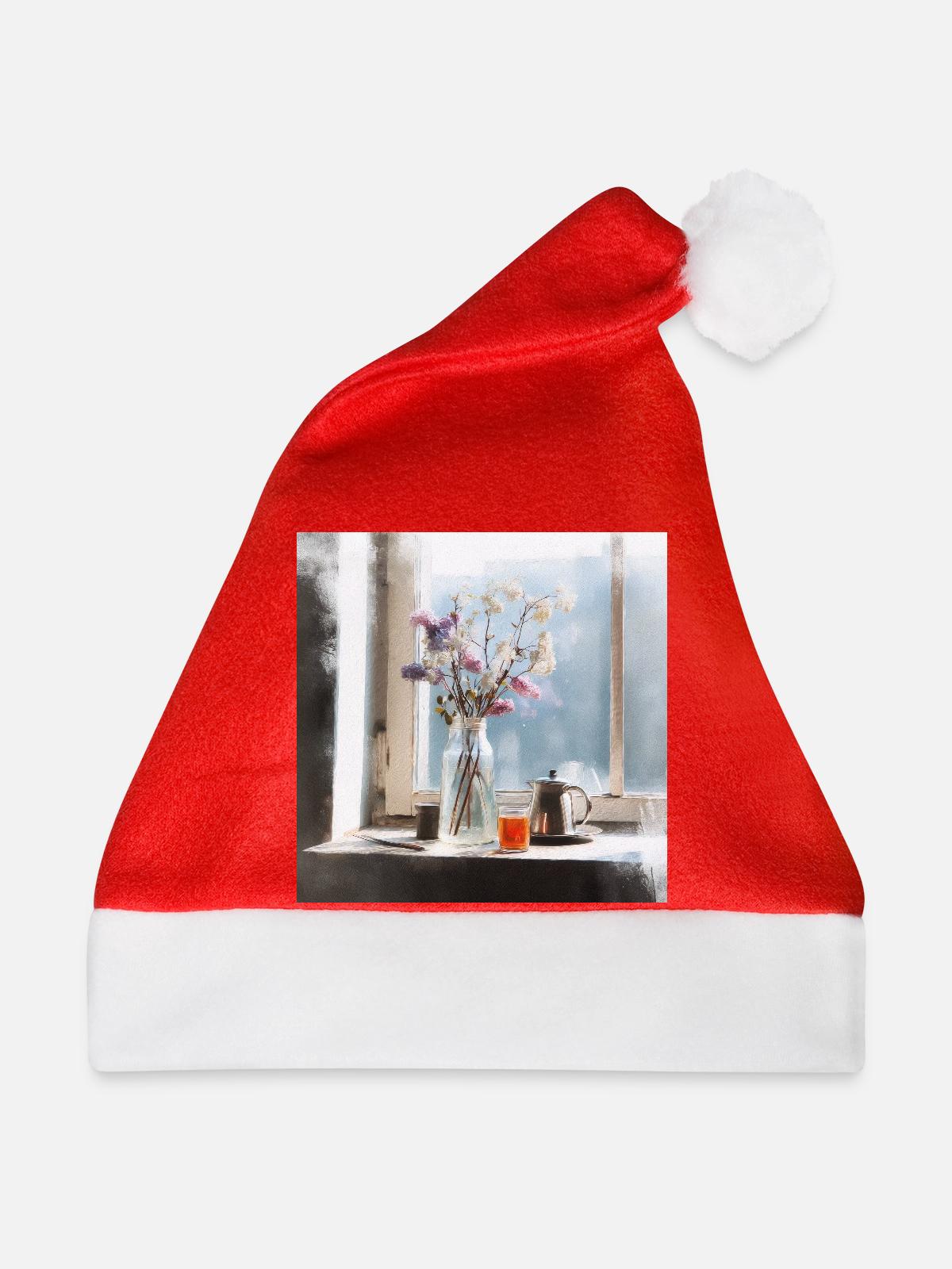 Friedliche Ruhe - Weihnachtsmütze - Rot - Vorne