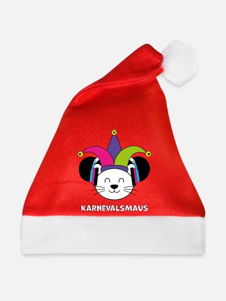 Karnevalsmaus - Weihnachtsmütze - Rot