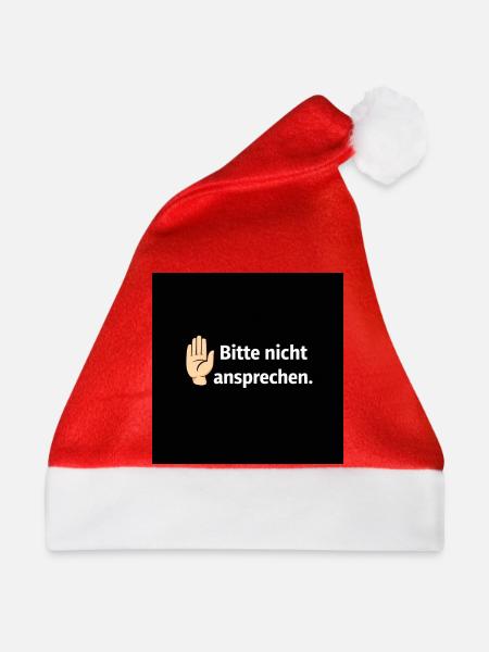Bitte nicht ansprechen Grenzsignal - Weihnachtsmütze - Rot