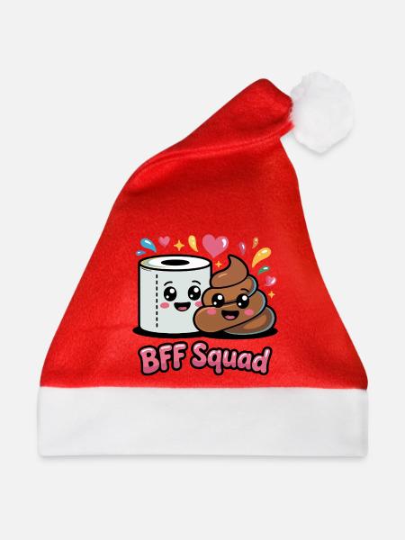 BFF Squad Klopapier Poop - Weihnachtsmütze - Rot