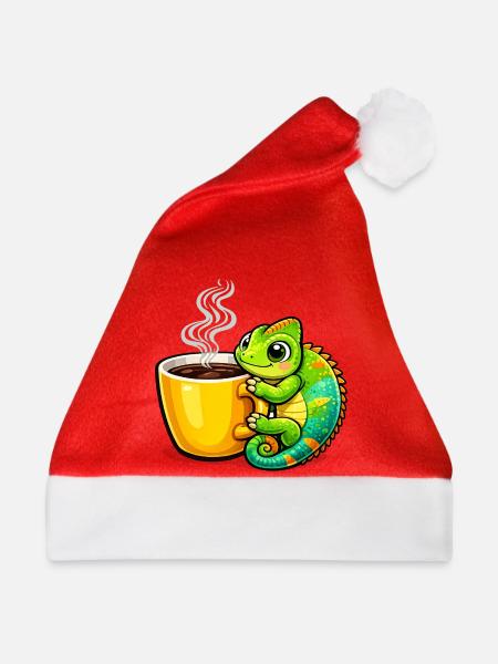 Kaffee Drache Kuscheln - Weihnachtsmütze - Rot