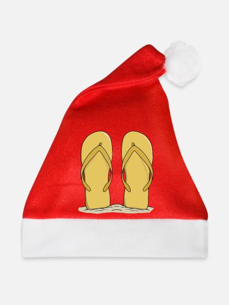 Sunny Beach Flip-Flops - Weihnachtsmütze - Rot