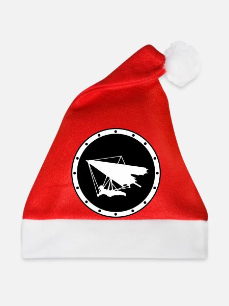 Minimalistisches Ring-Delta-Flügelabzeichen - Weihnachtsmütze - Rot