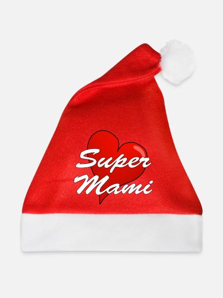 SUPER MAMI - Weihnachtsmütze - Rot
