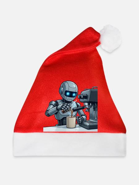 8 Der Barista-Roboter - Weihnachtsmütze - Rot