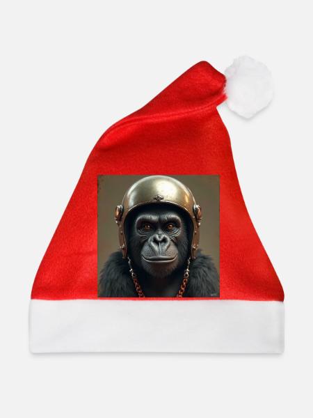 Gorilla - Weihnachtsmütze - Rot
