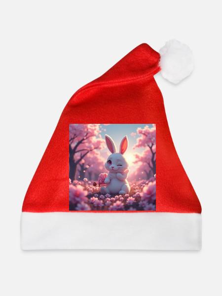 Osterhase - Weihnachtsmütze - Rot