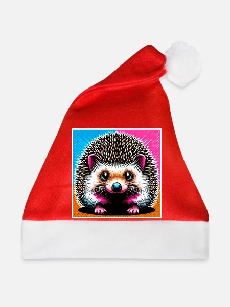 Igel - Weihnachtsmütze - Rot