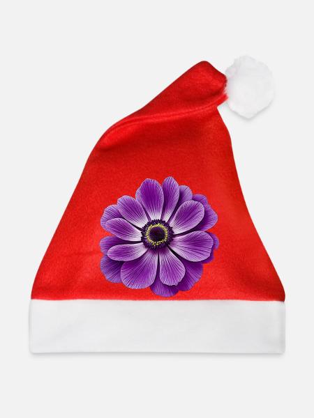 anemone Lila Blütenpracht Gradient - Weihnachtsmütze - Rot