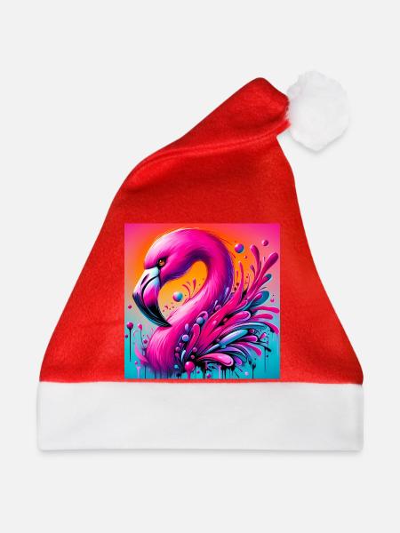Flamingo - Weihnachtsmütze - Rot