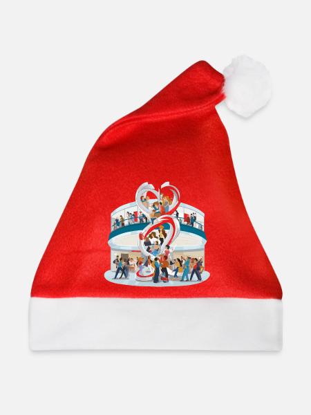 Herzensgemeinschaft Skulptur - Weihnachtsmütze - Rot
