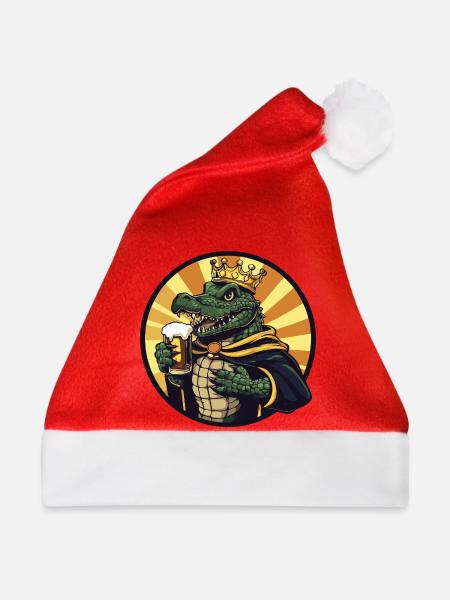 Alligator Bier Lustig - Weihnachtsmütze - Rot