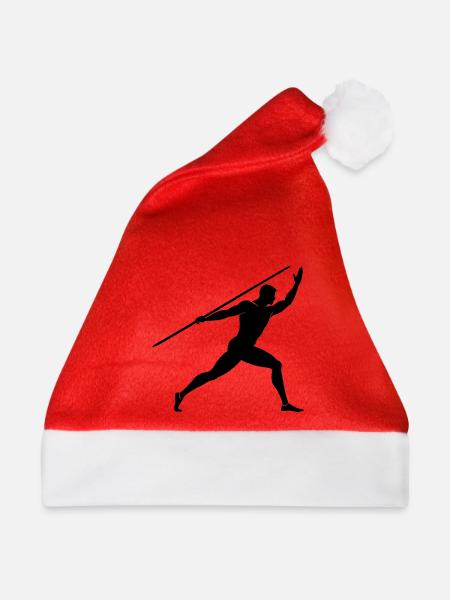 Mannwurf mit Speer - Weihnachtsmütze - Rot