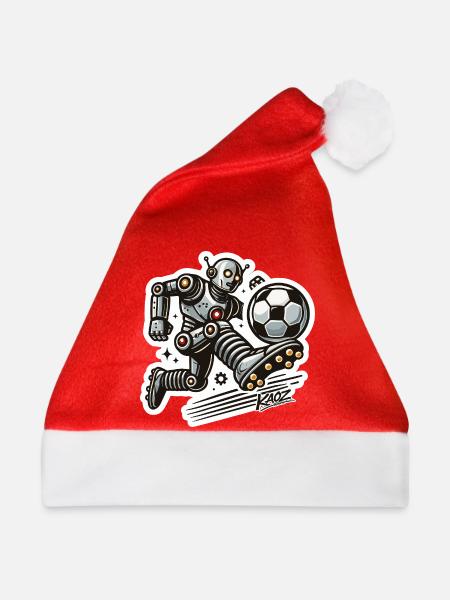 Robo Striker Fußball-Roboter - Weihnachtsmütze - Rot
