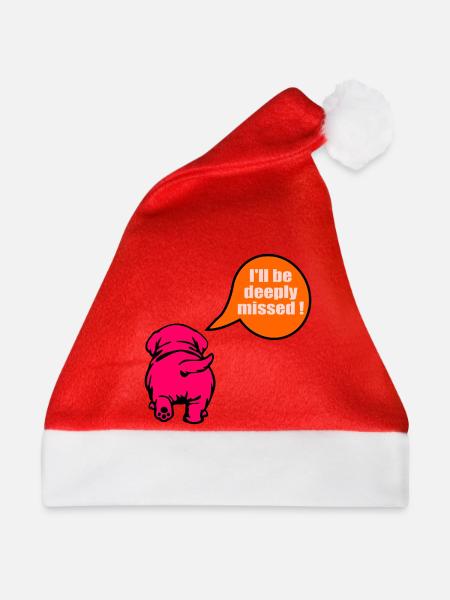 Lustiger Abschiedskollege Hund - Weihnachtsmütze - Rot