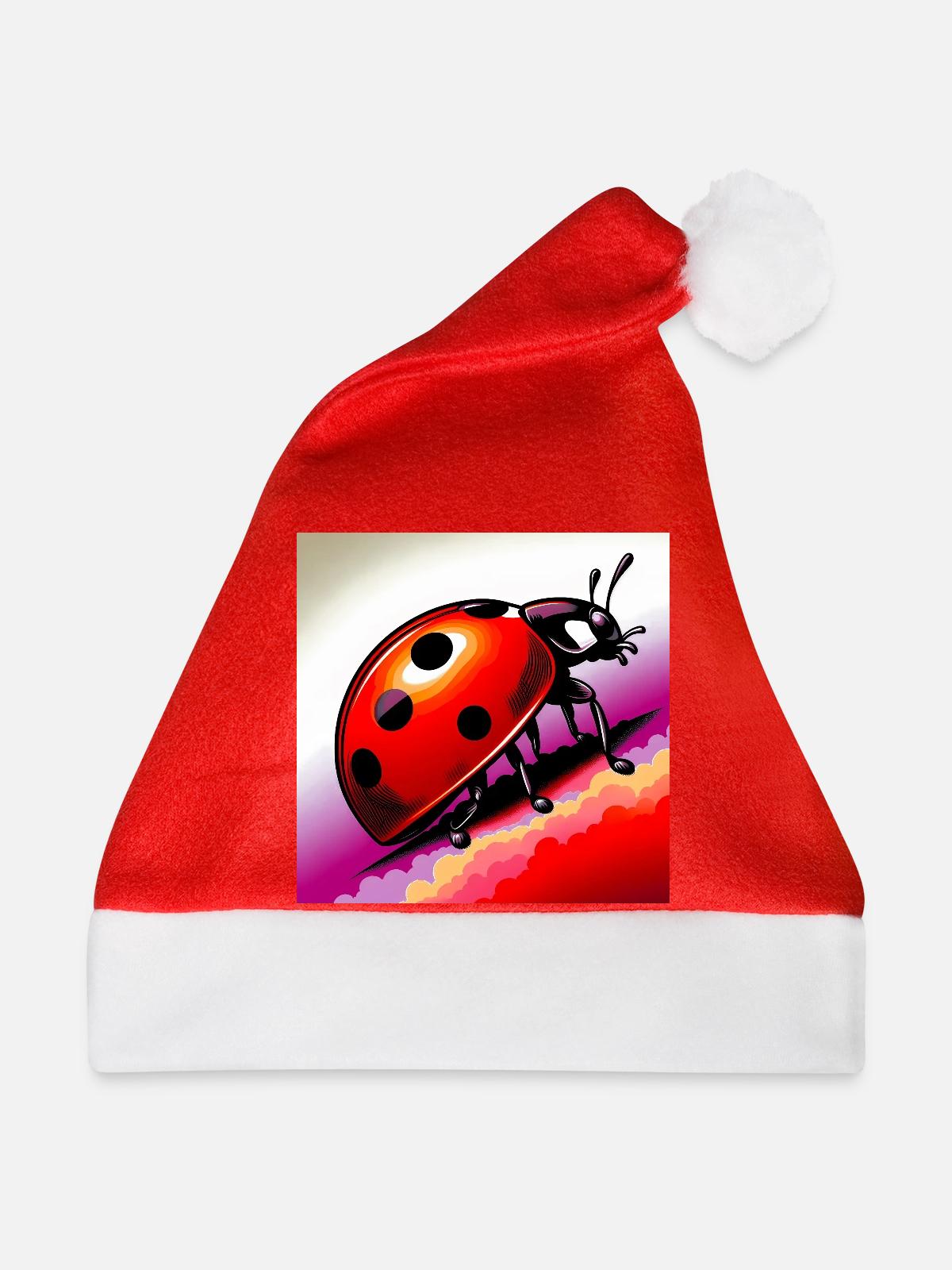 Marienkäfer - Weihnachtsmütze - Rot - Vorne