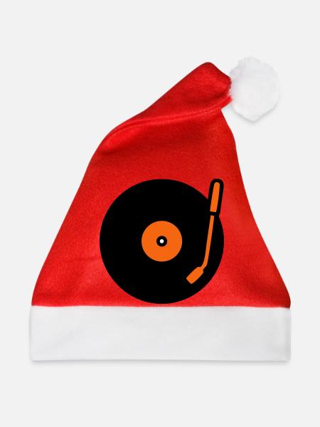 Retro Audio Schallplatte Tonarm - Weihnachtsmütze - Rot