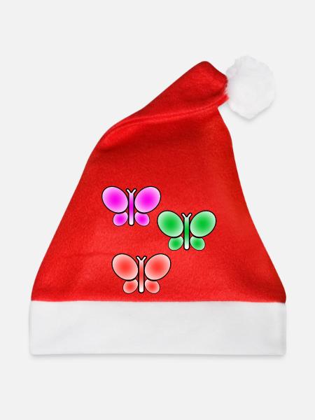 Schmetterlinge - Weihnachtsmütze - Rot