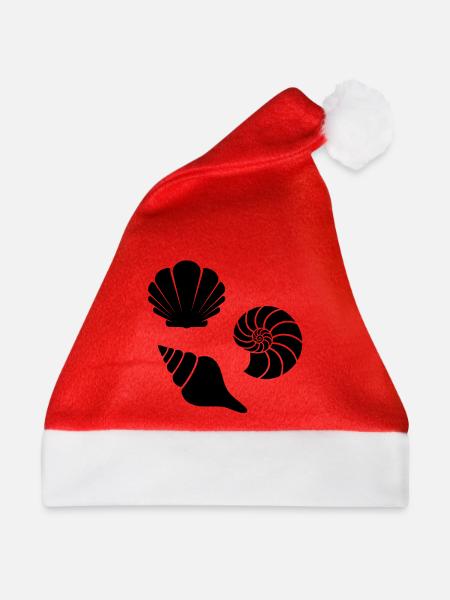 Muscheln - Weihnachtsmütze - Rot