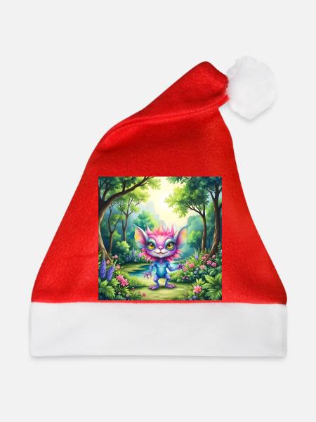 Leuchtendes Wesen des Waldes - Weihnachtsmütze - Rot