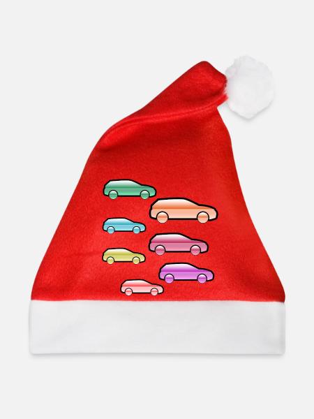 Autos - Weihnachtsmütze - Rot