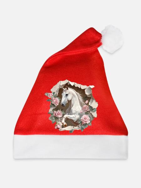 Pferd - Weihnachtsmütze - Rot
