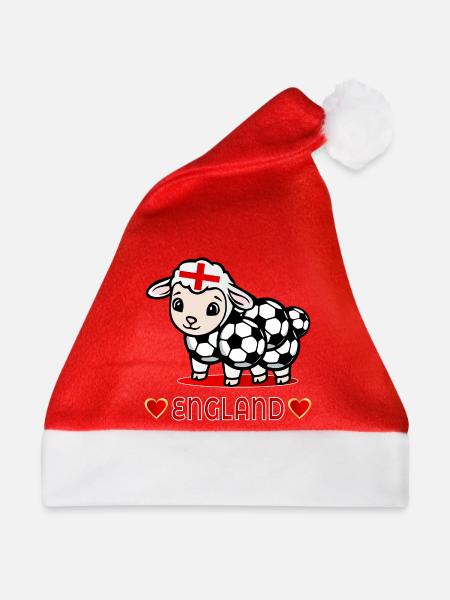 England Sheep – Kinderfußball - Weihnachtsmütze - Rot