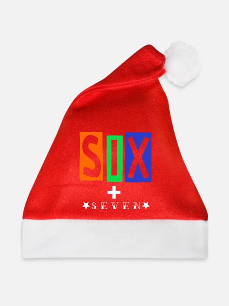 SIX Seven Straßentypografie - Weihnachtsmütze - Rot